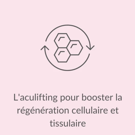 Pictogramme régénération cellulaire L'aculifting pour booster la régénération cellulaire et tissulaire